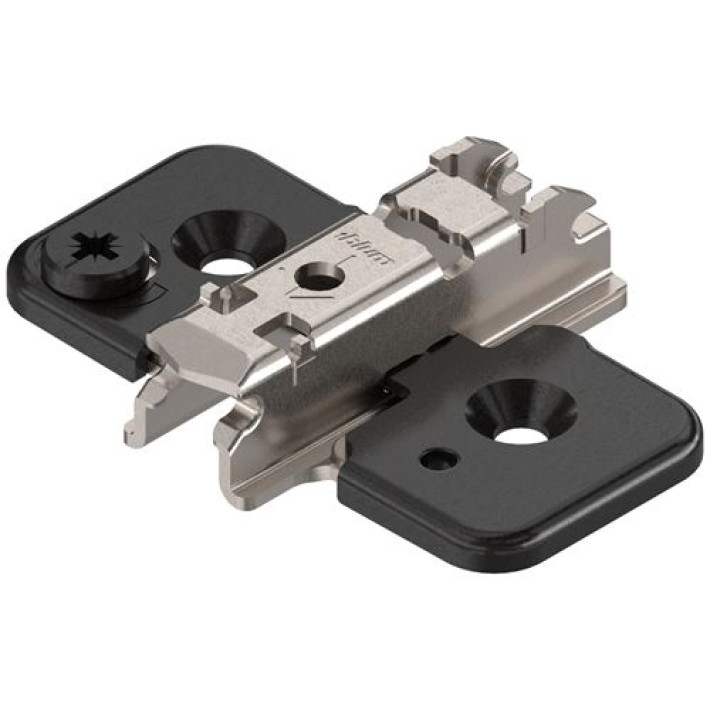 Blum 173H7130 Kereszt szerelőtalp – 3 mm, ónixfekete, excenteres állítással